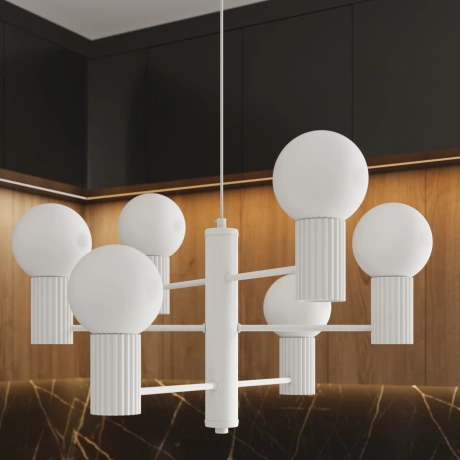 Candelabru HALO 6 alb