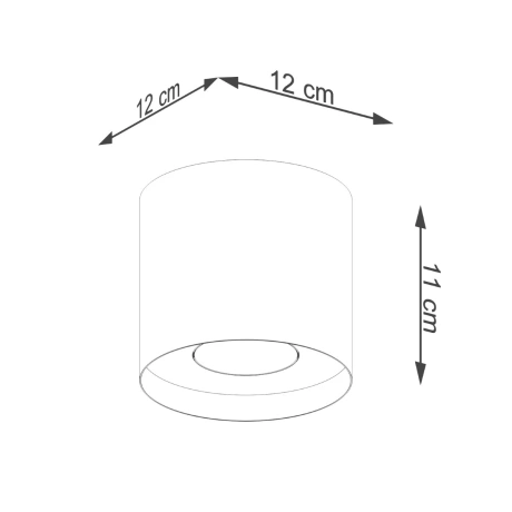 Plafonieră MIKA negru