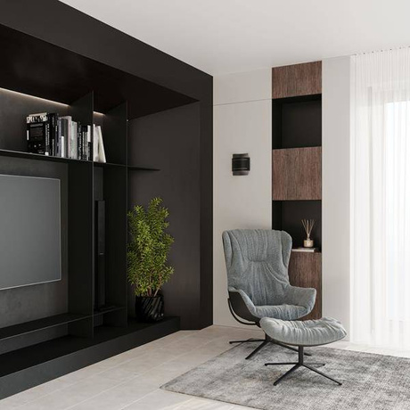 HESTIA lampă de perete negru + 1x bec LED G9 4000K rece 4,5W 530lm