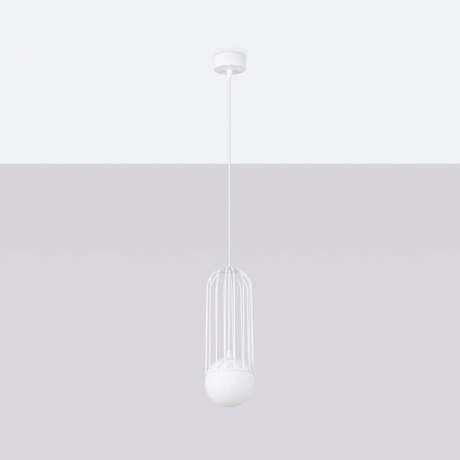 BRINA 1 lampă suspendată albă + 1x bec LED G9 3000K Warm 4.5W 450lm