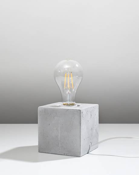 Lampă de birou din beton ARIZ + 1x bec LED E27 3000K Warm 7.5W 620lm