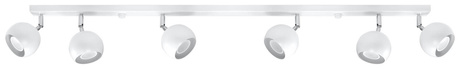 Plafonieră OCULARE 6L alb +6x bec LED GU-10 4000K rece 7W 630lm