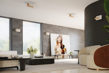 Plafonieră LAPPO lemn natural + 2x bec LED E27 3000K cald 7.5W 620lm