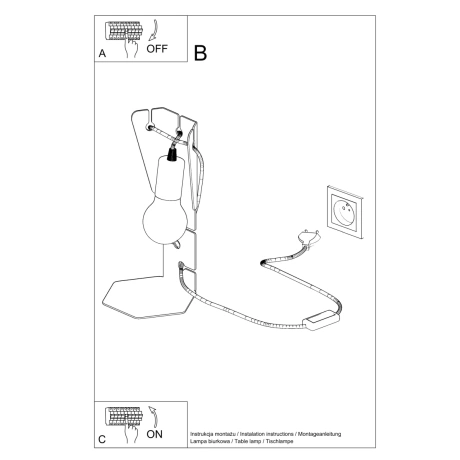 Lampă de masă ARBY alb