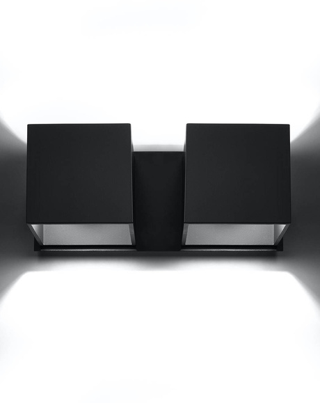 QUAD 2 lampă de perete negru + 2x bec LED G9 4000K Cold 4,5W 530lm