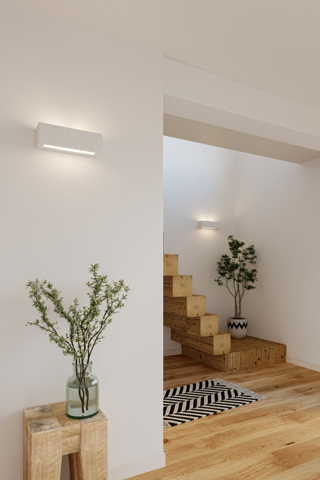 Aplică ceramică VEGA alb + 1x bec LED E27 3000K cald 7.5W 620lm