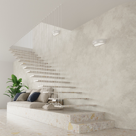 Aplică ceramică HELIOS alb + 1x bec LED E27 3000K cald 7.5W 620lm