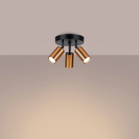 Plafonieră WINX 3P negru/cooper