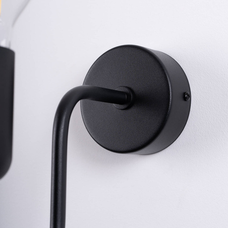 VECTOR lampă de perete negru + 1X bec LED E27 3000K 7W 760lm