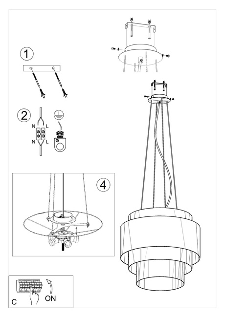 Candelabru REFLEXION 50 alb + 5x bec LED E27 3000K cald 7.5W 620lm