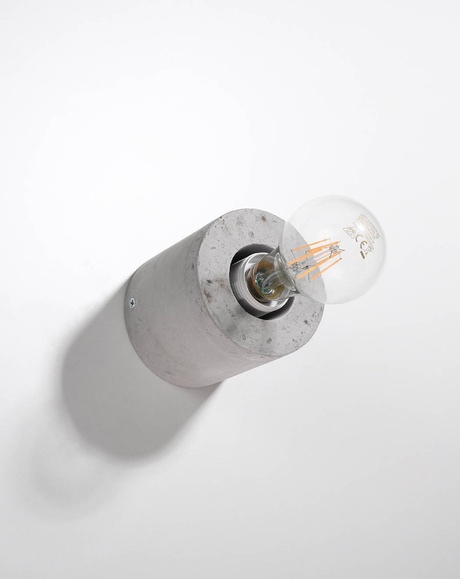 SALGADO lampă de perete din beton + 1x bec LED E27 4000K rece 7.5W 650lm