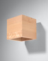 Lampă de perete QUAD lemn natural + 1x bec LED G9 4000K rece 4,5W 530lm