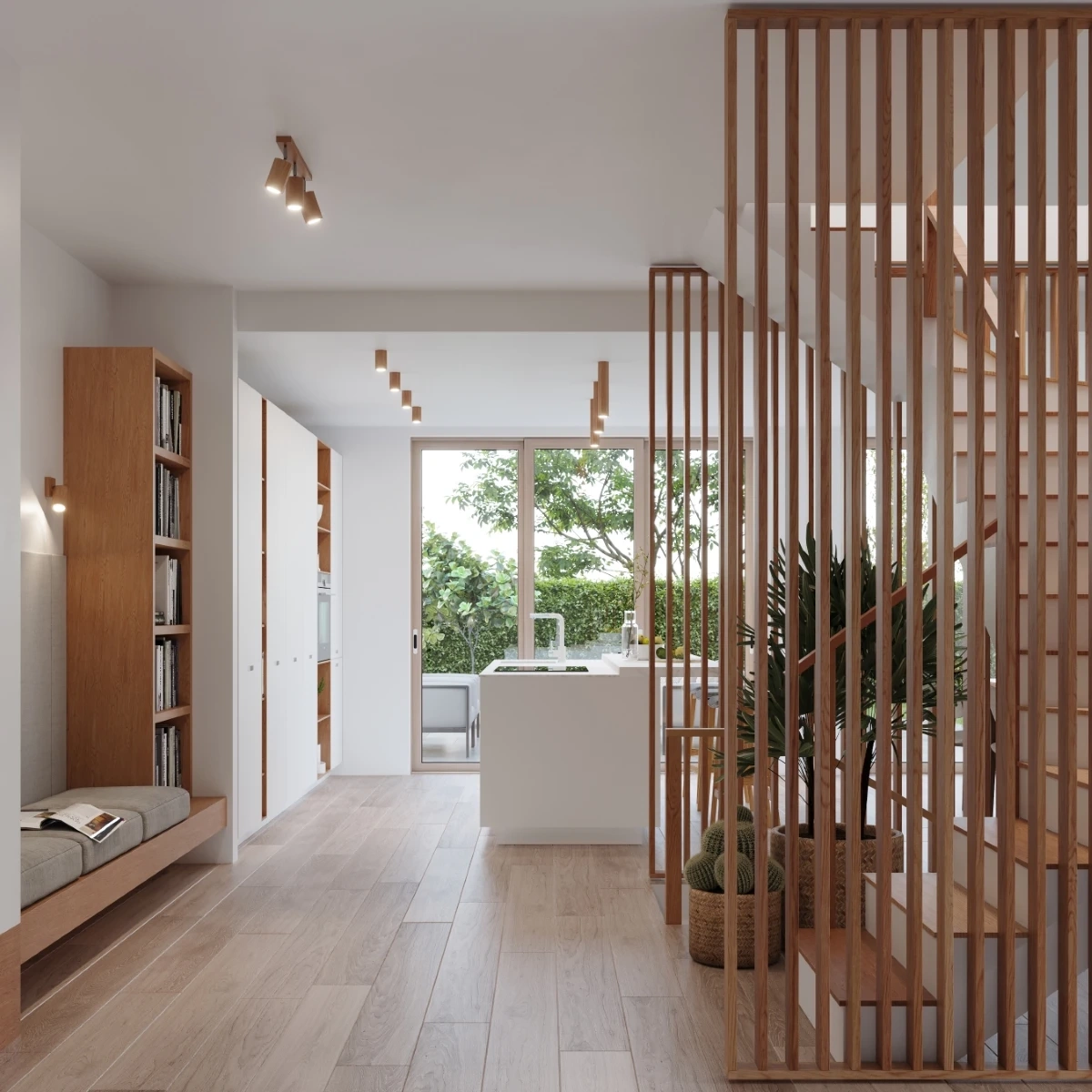 Plafonieră ZEKE 3 stejar