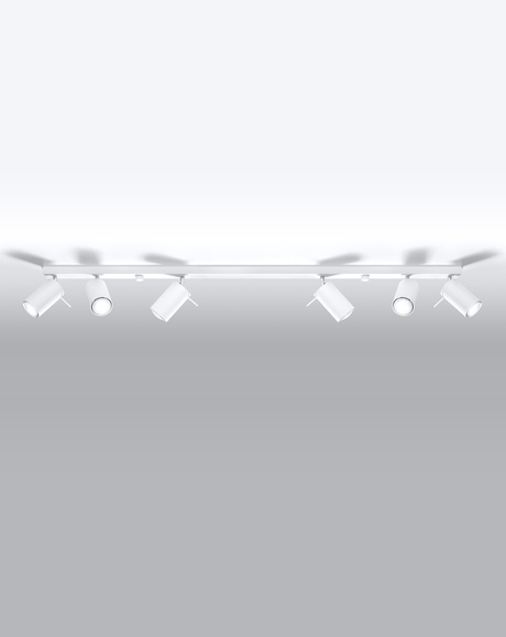 Plafonieră RING 6L alb + 6x bec LED GU-10 3000K cald 7W 620lm