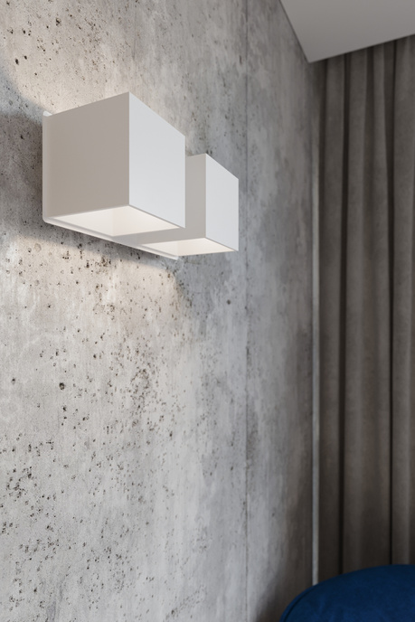 QUAD 2 lampă de perete alb + 2x bec LED G9 4000K rece 4,5W 530lm