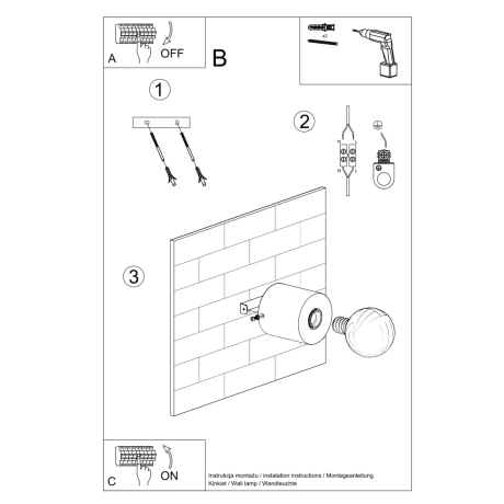 Lampă de perete SALGADO lemn natural