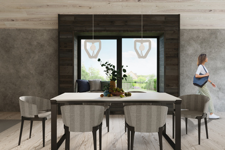 TRES lampă suspendată alb + 1x bec LED E27 3000K cald 7.5W 620lm