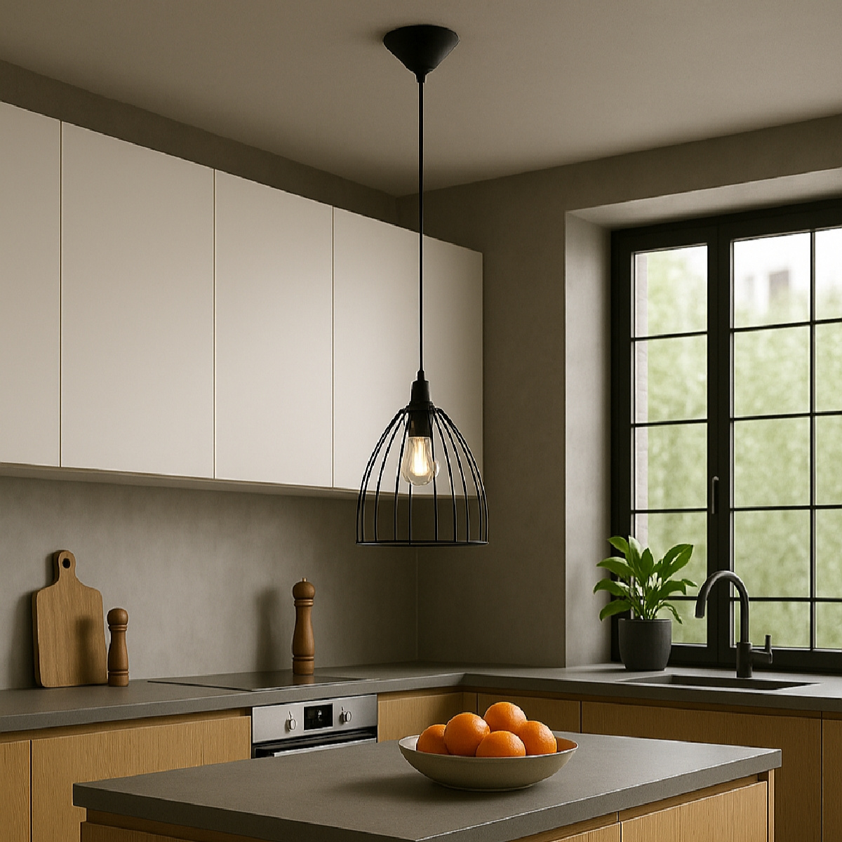 Lampă suspendată RITZ negru