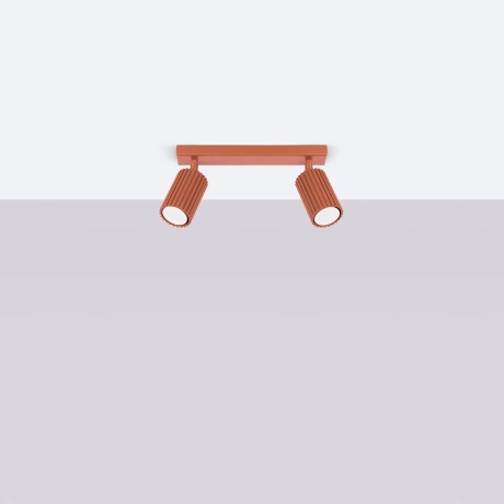 Plafonieră KARBON 2 roșu ocru