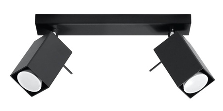Plafonieră MERIDA 2 negru + 2x bec LED GU-10 4000K rece 7W 630lm