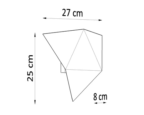 SOLIDO lampă de perete negru + 1x bec LED G9 4000K rece 4.5W 530lm