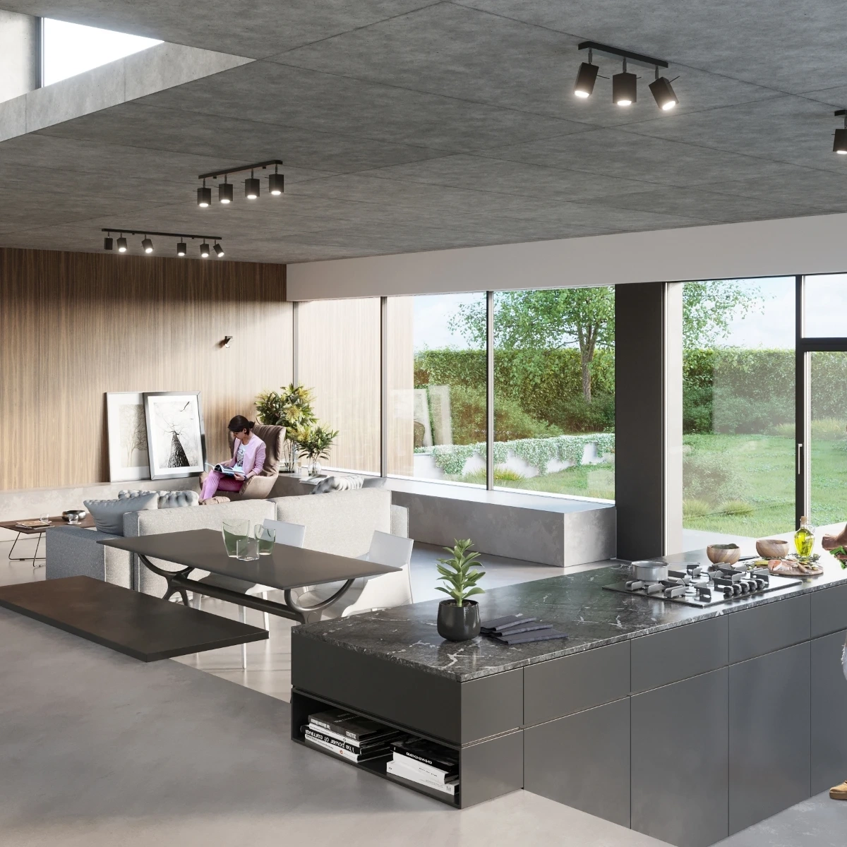 Lampă de perete MERIDA negru