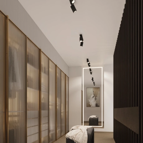 Plafonieră KARBON 3L negru