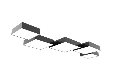 Plafonieră HORUS 55 BLACK + 4 becuri LED E27 4000K Cold 7.5W 650lm