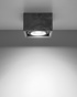 Plafonieră QUATRO 1 beton + 1x bec LED GU10 AR111 3000K Warm 12W 800lm
