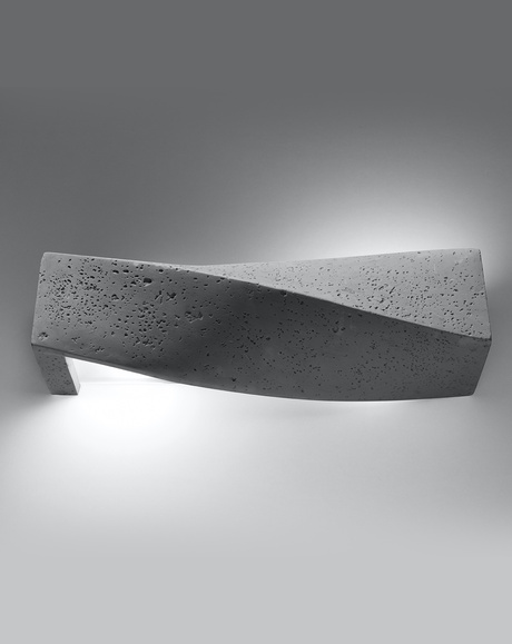 SIGMA lampă de perete din beton + 2x bec LED E27 3000K Warm 7.5W 620lm