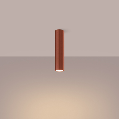 Plafonieră KARBON 30 roșu ocru