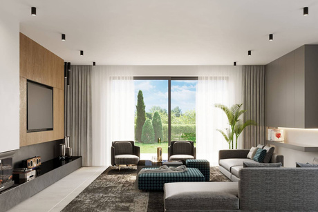 Plafonieră LAGOS 30 negru + 1x bec LED GU-10 4000K rece 7W 630lm