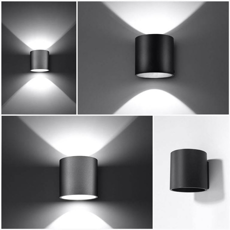 ORBIS lampă de perete negru + 1x bec LED G9 3000K cald 4.5W 510lm