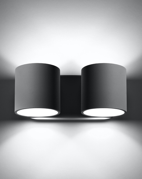 Lampă de perete ORBIS 2 gri + 2x bec LED G9 4000K Cold 4,5W 530lm