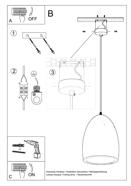 BUKANO lampă suspendată ceramică albă + 1x bec LED E27 4000K rece 7,5W 650lm
