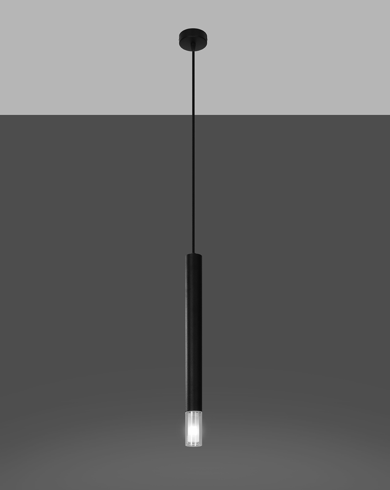 WEZYR 1 lampă suspendată neagră + 1x bec LED G9 4000K Cold 4,5W 530lm