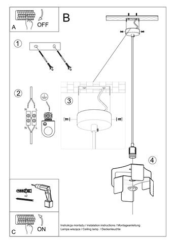 Lampă suspendată TULIP alb + 1x bec LED E27 4000K rece 7,5W 650lm