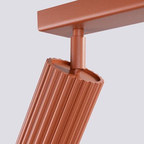 Plafonieră KARBON 2 roșu ocru