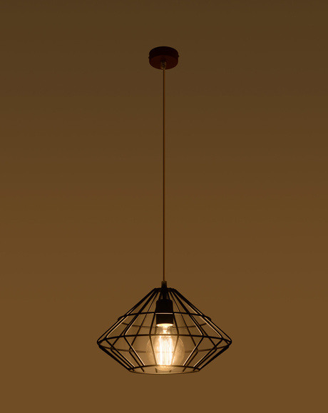 UMBERTO lampă suspendată negru + 1x bec LED E27 4000K rece 7,5W 650lm