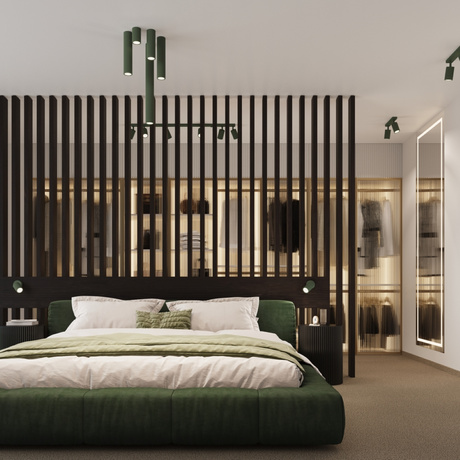 Plafonieră KARBON 3P verde măsliniu