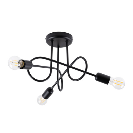 Candelabru SUPEŁ 3 negru = 3X bec LED E27 3000K 7W 760lm