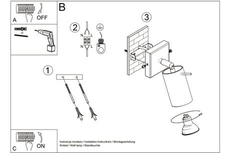 Lampă de perete RING alb + 1x bec LED GU-10 3000K cald 7W 620lm
