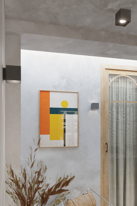 QUAD 1 lampă de perete antracit + 1x bec LED G9 4000K Cold 4,5W 530lm