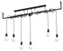 Candelabru SALAMANCA 6 negru + 6x bec LED E27 3000K cald 7.5W 620lm