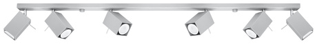 MERIDA 6L gri plafon lampă + 6x GU-10 3000K cald 7W 620lm bec LED