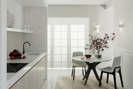 LORETO lampă de perete alb + 1x bec LED G9 4000K rece 4,5W 530lm