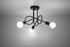 Candelabru SUPEŁ 3 negru + 3x bec LED E27 4000K rece 7,5W 650lm