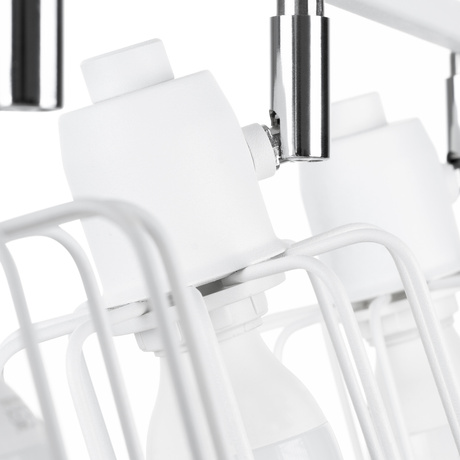 Plafonieră BELUCI 3 alb + 3x bec LED E14 4000K Rece 7.5W 680lm