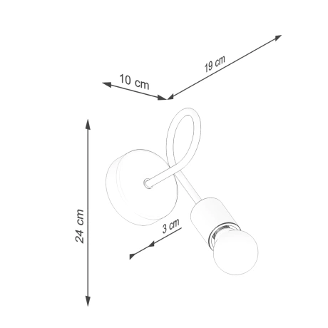 Lampă de perete EMBER schwarz
