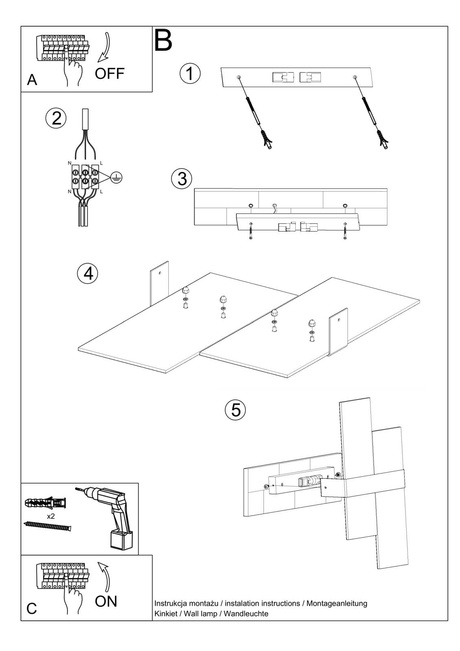 Lampă de perete cromată MASSIMO + 2x bec LED G9 3000K Warm 4.5W 510lm